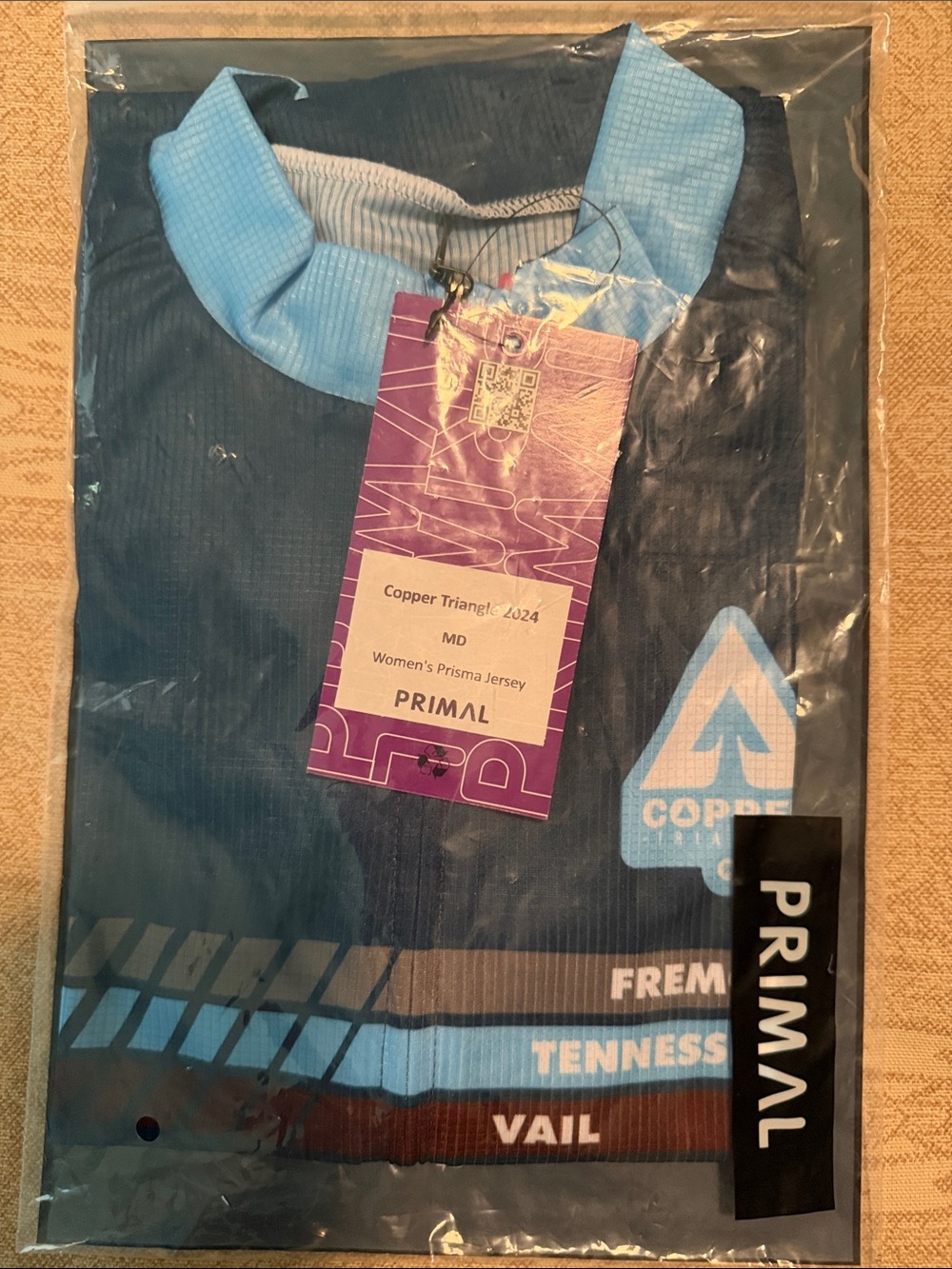 Primal Women’s Blue Cycling Jersey — Light & Dark Blue